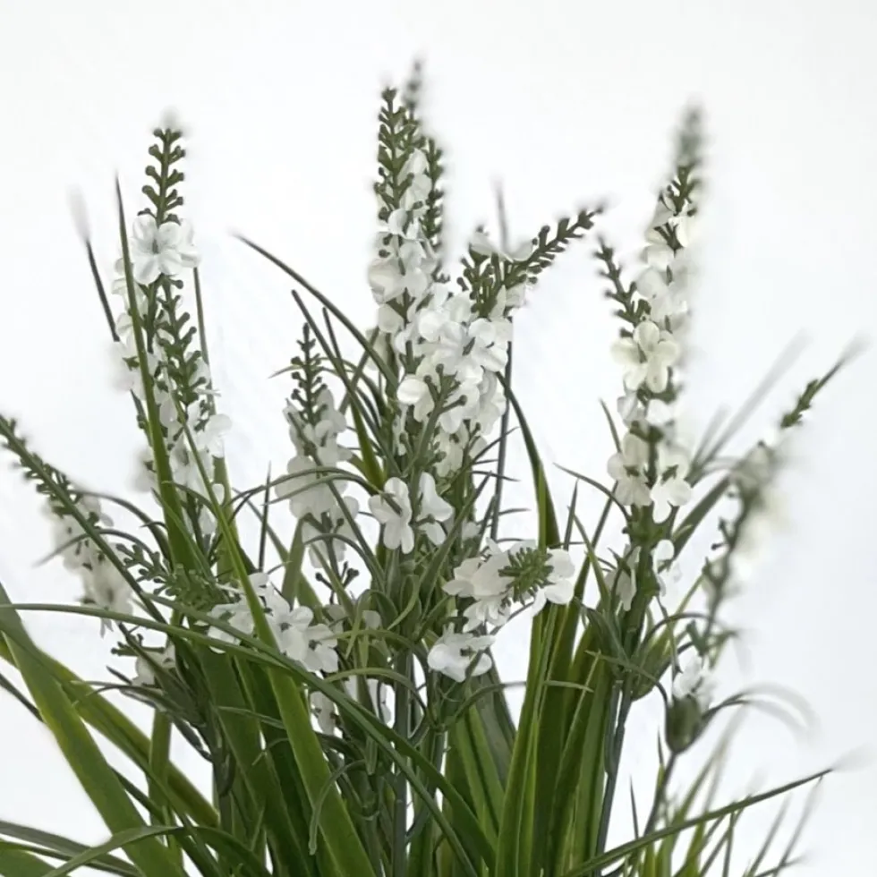 Kunstblume hochwertig Lavendel im Zinktopf Höhe 46 cm