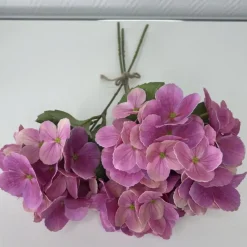 Kunstblume Hortensien Beauty rosa 3er Set Höhe 36 cm