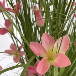 Kunstblume Kunstgras groß Grasblütenbusch pink