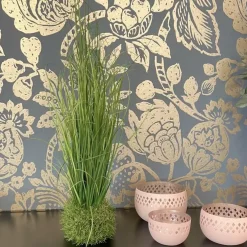 Kunstblume Kunstpflanze Gras im Nest Deko Höhe 50 cm