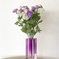 Kunstblumen Blumenstrauß künstlich Ranunkel lila Höhe 35 cm