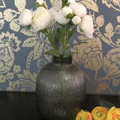 Kunstblumen Seidenblumen Strauß Ranunkel Höhe 44 cm weiß
