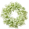 Kunstblume Seide Gypso Kranz weiß Durchmesser 33 cm