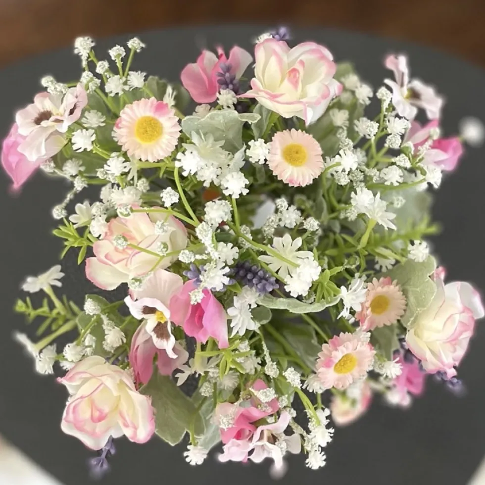 Kunstblume Sommerstrauß Höhe 20 cm Blumenstrauß Deko