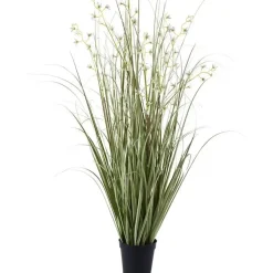 Kunstgras groß Kunstpflanze mit Miniblüten Höhe 100 cm