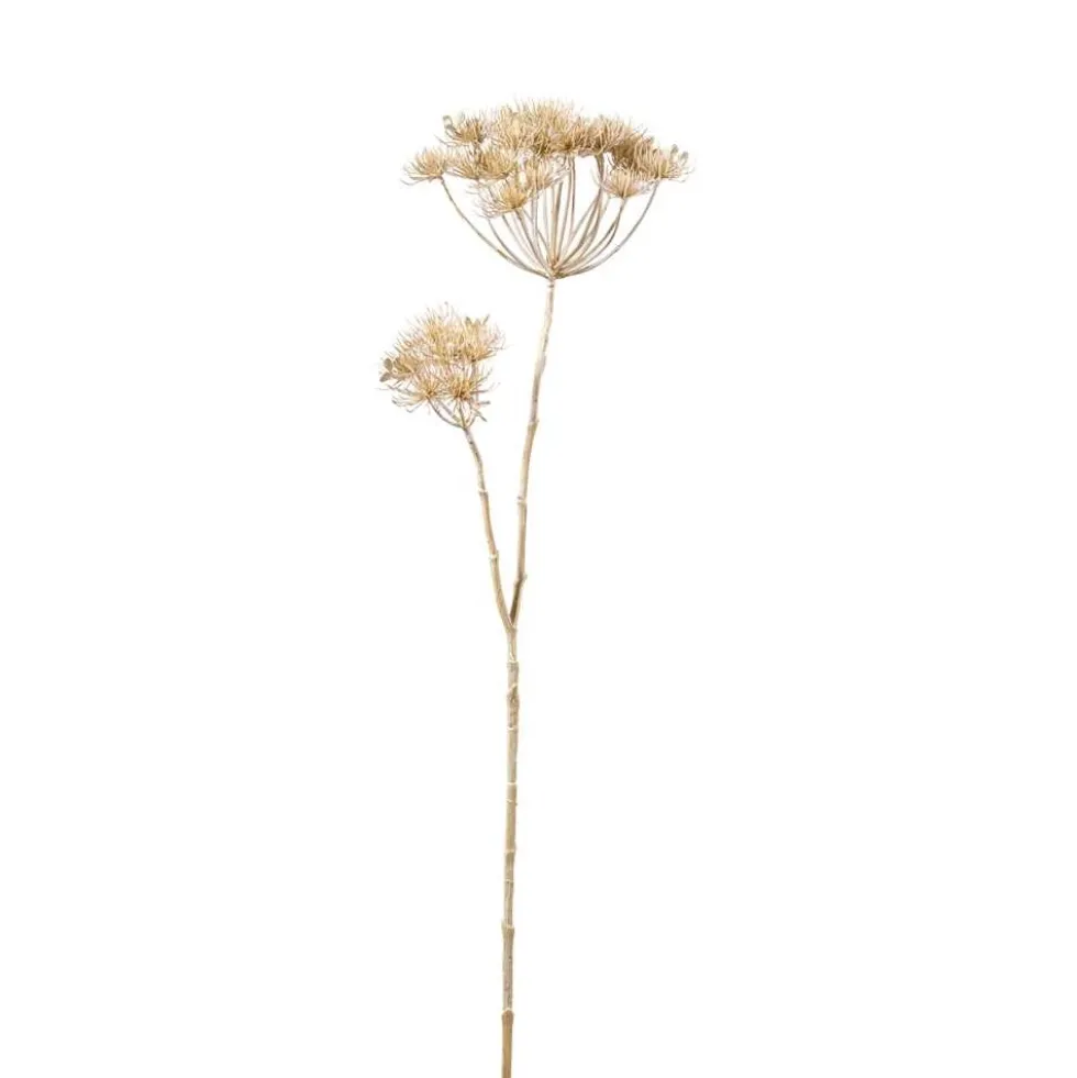 Kunstpflanze Dekozweig künstlicher Dillzweig creme 96 cm