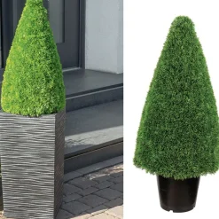 Kunstpflanze getopft Taxus Kegel Höhe 87 cm