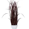 Kunstpflanze Gras im Topf bordeaux rot Höhe 90 cm