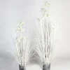 Kunstpflanze Kunstgras Allium mit Blüten beschneit Höhe 100 cm