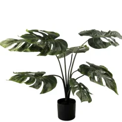 Kunstpflanze wie echt Monstera im Topf Höhe 64 cm