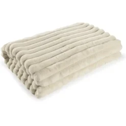 Kuscheldecke Magma RAYA natur 140×200 cm