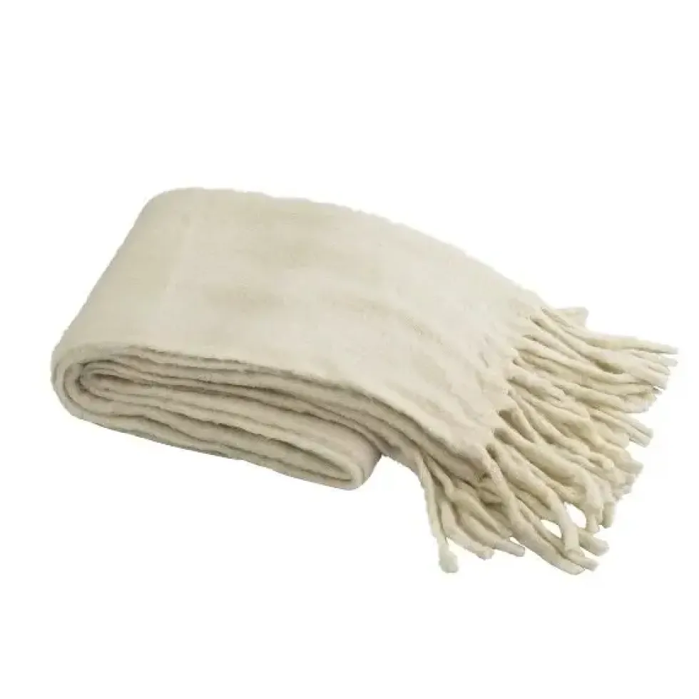 Kuscheldecke MOHAIR Werner Voß cremeweiß 130×170 cm