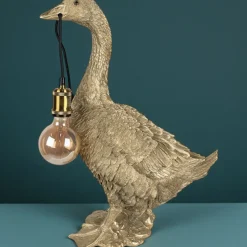 Lampe Gans gold Martin Höhe 60 cm
