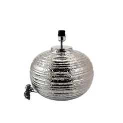 Lampenfuß Medan silber Kaheku – Moderne Keramik-Tischleuchte