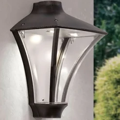 LED Außenwandleuchte außen Dolo schwarz kupfer
