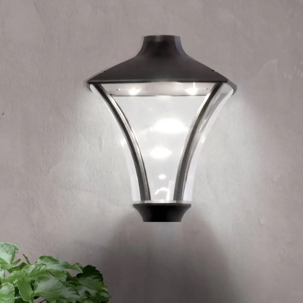 LED Außenwandleuchte außen Dolo schwarz kupfer