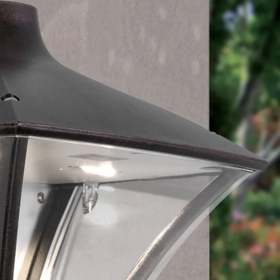 LED Außenwandleuchte außen Dolo schwarz kupfer