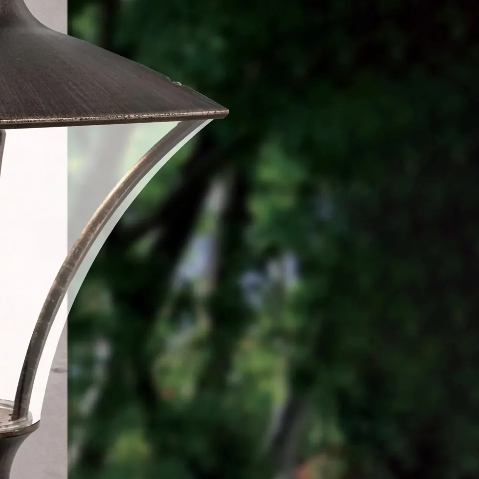 LED Außenwandleuchte außen Dolo schwarz kupfer