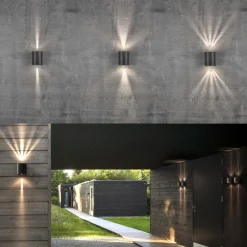 LED Außenwandleuchte Nordlux CANTO 2 schwarz Höhe 10 cm
