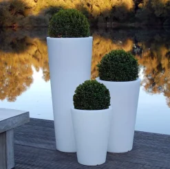 LED Bodenvase Ciara weiß