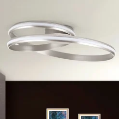 LED Deckenleuchte modern CEVA silber matt