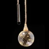 LED Glaskugel am Jutehänger Durchmesser 12 cm