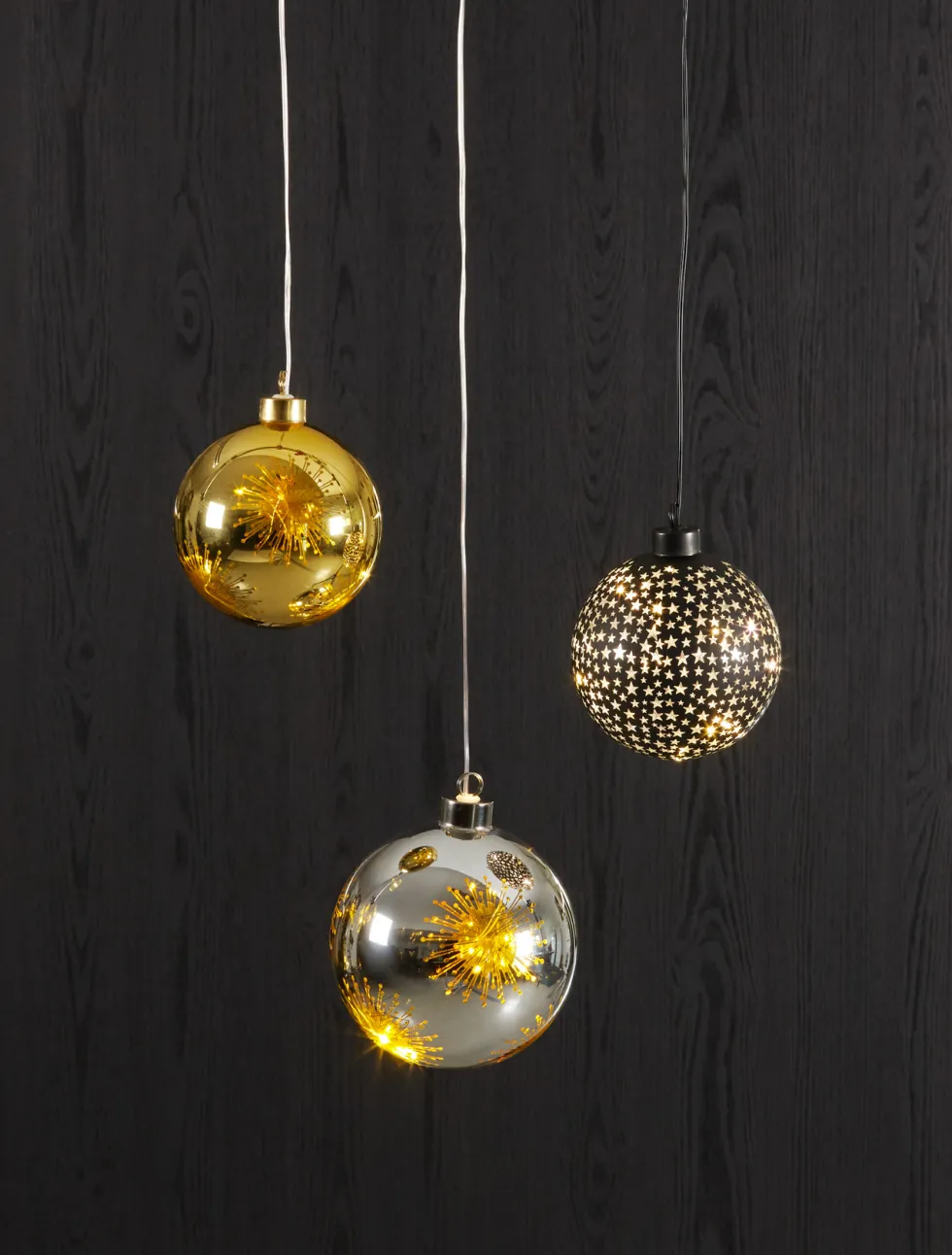 LED Glaskugel Weihnachtsdeko Kugel Akos