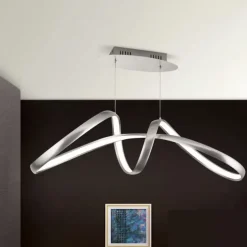 LED Hängeleuchte Ceva silber matt