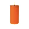 LED Kerze orange mit Schmelzeffekt Höhe 18 cm