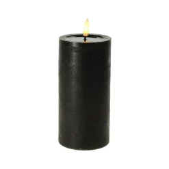 LED Kerze schwarz mit Schmelzeffekt Höhe 18 cm