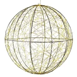 LED Kugel aus Draht zum Hängen warmweiß