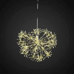 LED Schneeflocke Sputnik gold Durchmesser 27 cm