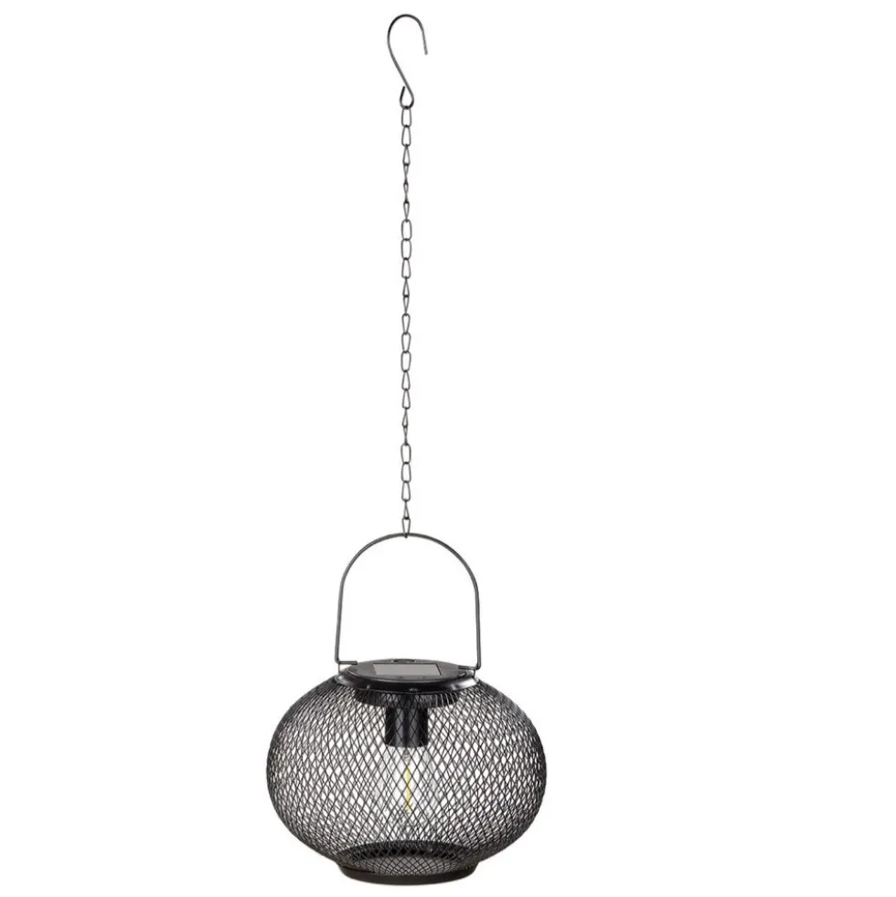 LED Solar Gartenleuchte MESHY schwarz
