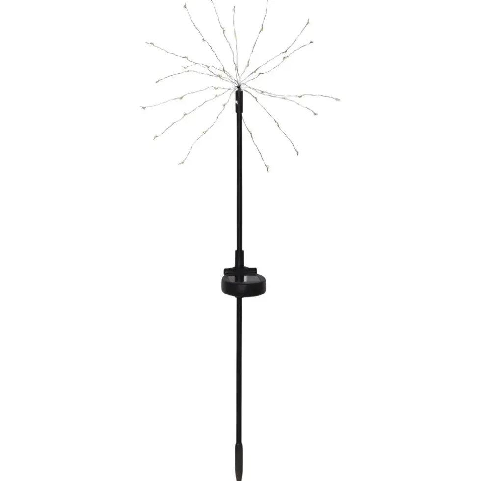 LED Solar Gartenstecker FIREWORK 2er Set warmweiß Höhe 60 cm