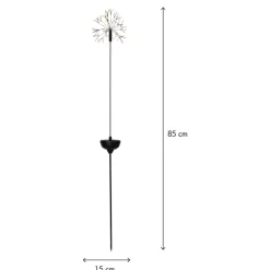 LED Solar Gartenstecker FIREWORK warmweiß Höhe 85 cm