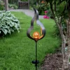 LED Solar Gartenstecker FLAME warmweiß Höhe 85 cm