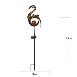 LED Solar Gartenstecker Flamingo warmweiß Höhe 78 cm