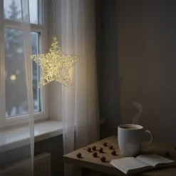 LED Stern mit Batterie zum Hängen 30 cm