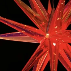 LED Stern mit Spitzen zum Hängen Werner Voß Durchmesser 85 cm rot