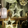 LED Stern Weihnachten LED Lichterkranz D 50 cm