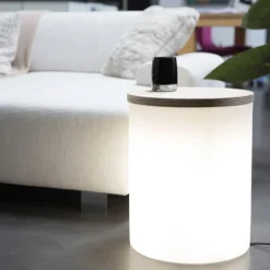 LED Tisch Leuchttisch Shining Drum Höhe 48 cm solar