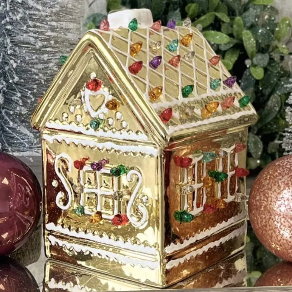 LED Weihnachtsdeko Lebkuchenhaus GiftCompany Höhe 18 cm
