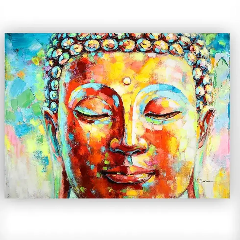 Leinwandbild auf Keilrahmen Buddha hochglänzend 90×120 cm