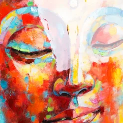 Leinwandbild auf Keilrahmen Buddha hochglänzend 90×120 cm