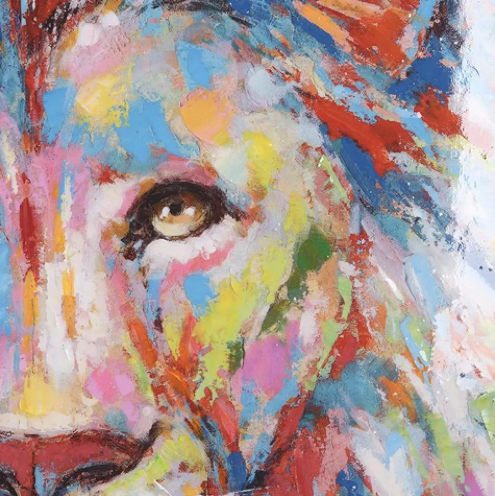 Leinwandbild auf Keilrahmen Lion Casablanca 90×90 cm