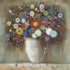Leinwandbild auf Keilrahmen Blumenstrauß modern 80×80 cm