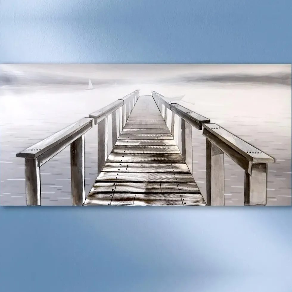 Leinwandbild Bootssteg 75×150 cm