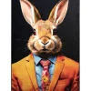 Leinwandbild Business Hase gelb 30×40 cm