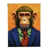 Leinwandbild Manager Gorilla orange 30×40 cm