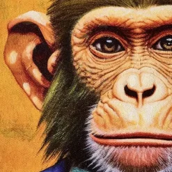 Leinwandbild Manager Gorilla orange 30×40 cm